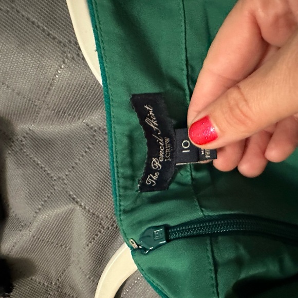 J. Crew Pencil Skirt Wool Blend Green Size 10 - Picture 2 of 5